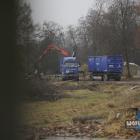 Trwają prace rozbiórkowe na stadionie przy ul. Moniuszki W Jaworznie.