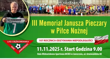 Zaproszenie na 3. Memoriał Janusza Pieczary