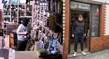 Nocny napad na rynku w Jaworznie - wszystko nagrał monitoring [wideo]