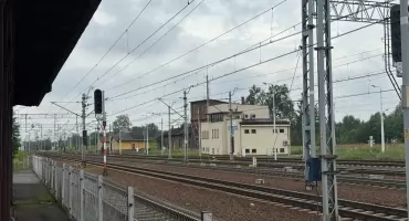 Dym w okolicach nastawni kolejowej Jaworzno Szczakowa
