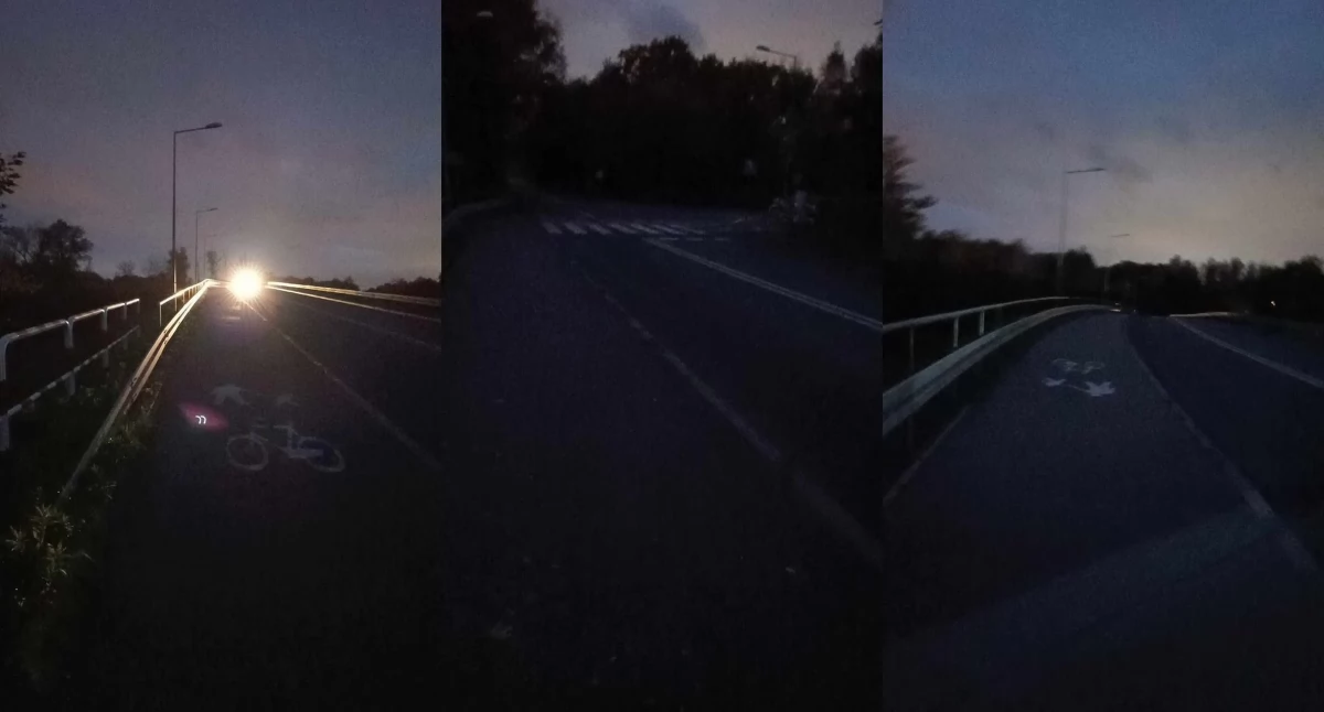 Drogi Jaworzno, Awaria oświetlenia skrzyżowaniu Malczewskiego Bukowskiej Kolejarzy sytuacja sierpnia - zdjęcie, fotografia