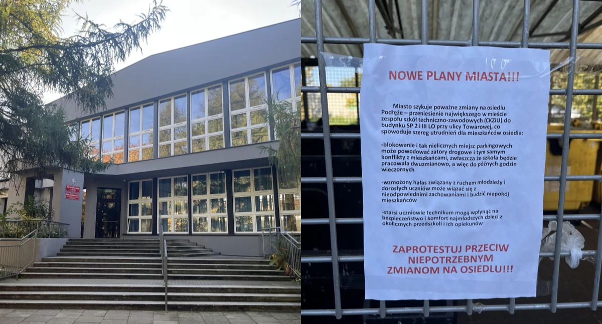 Ludzie, Mieszkańcy Podłęża protestują przeciwko zmianom szkołach - zdjęcie, fotografia