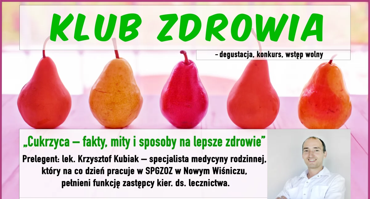 Życie miasta, Zaproszenie prelekcję Klubie Zdrowia - zdjęcie, fotografia