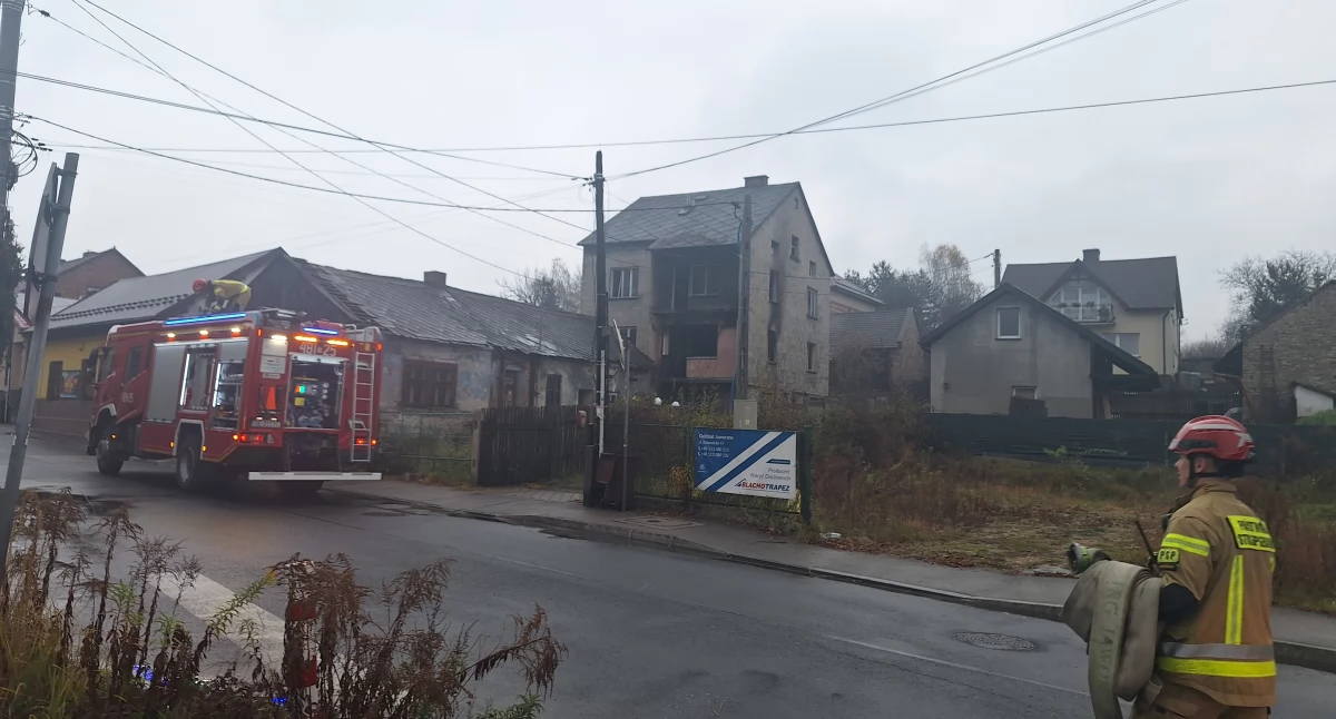 Pożar domu jednorodzinnego w Byczynie