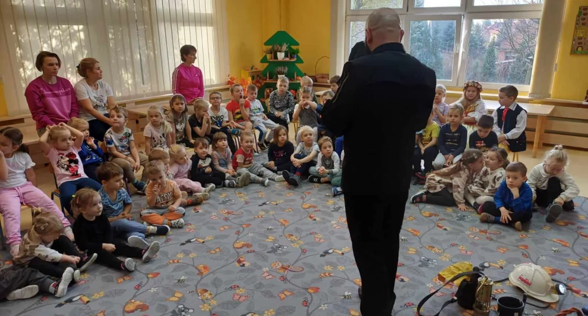 Edukacja, Wizyta Górnika Przedszkolu Miejskim Integracyjnym w Jaworznie - zdjęcie, fotografia