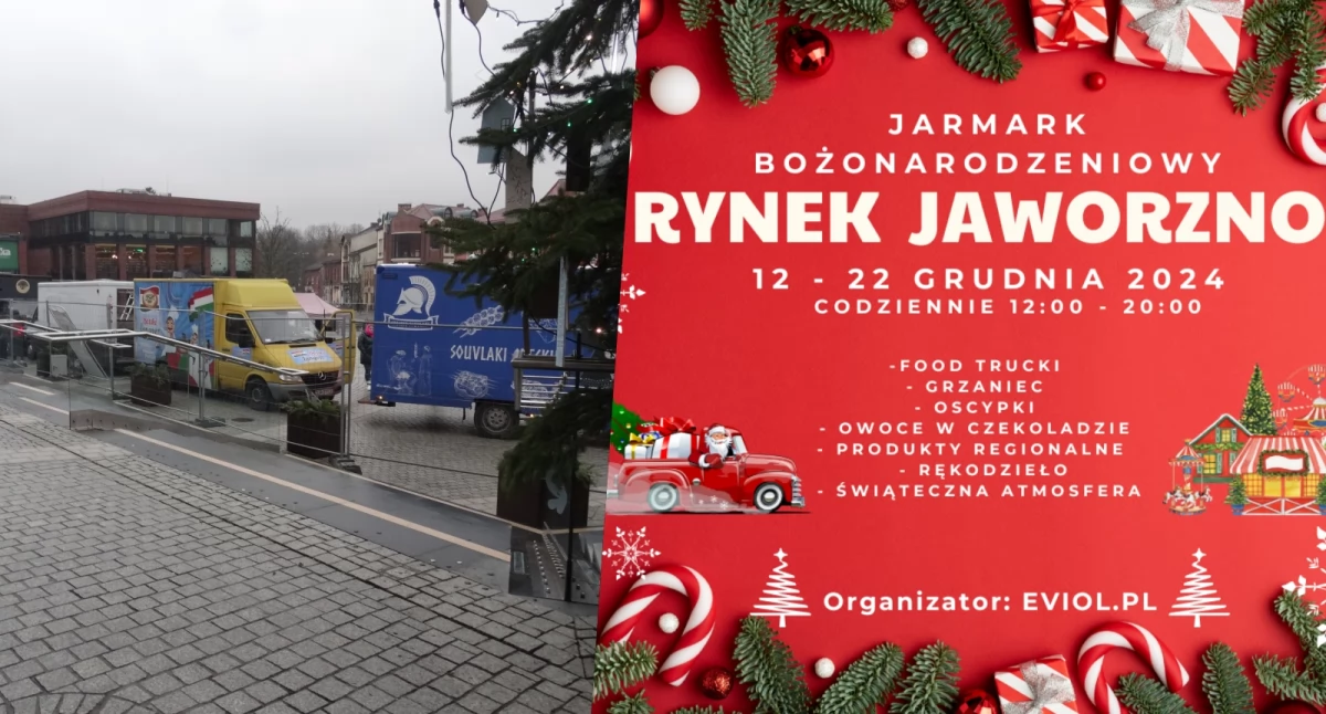 Rozkładanie Jarmarku Bożonarodzeniowego