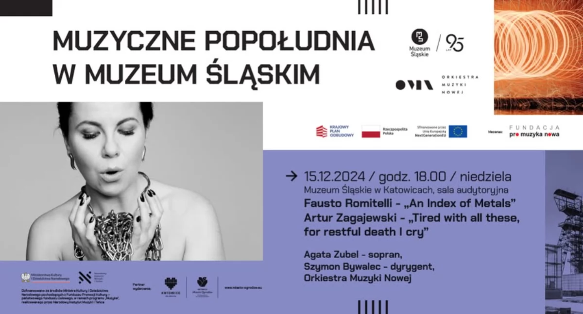 Kącik kulturalny, Agata Zubel wideo opera Orkiestra Muzyki Nowej gościnnych wnętrzach Muzeum Śląskiego - zdjęcie, fotografia