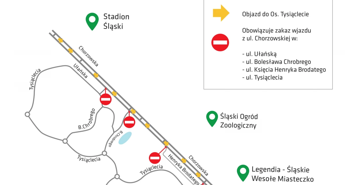 Rozrywka, Sylwester Stadionie Śląskim zmiany organizacji ruchu - zdjęcie, fotografia
