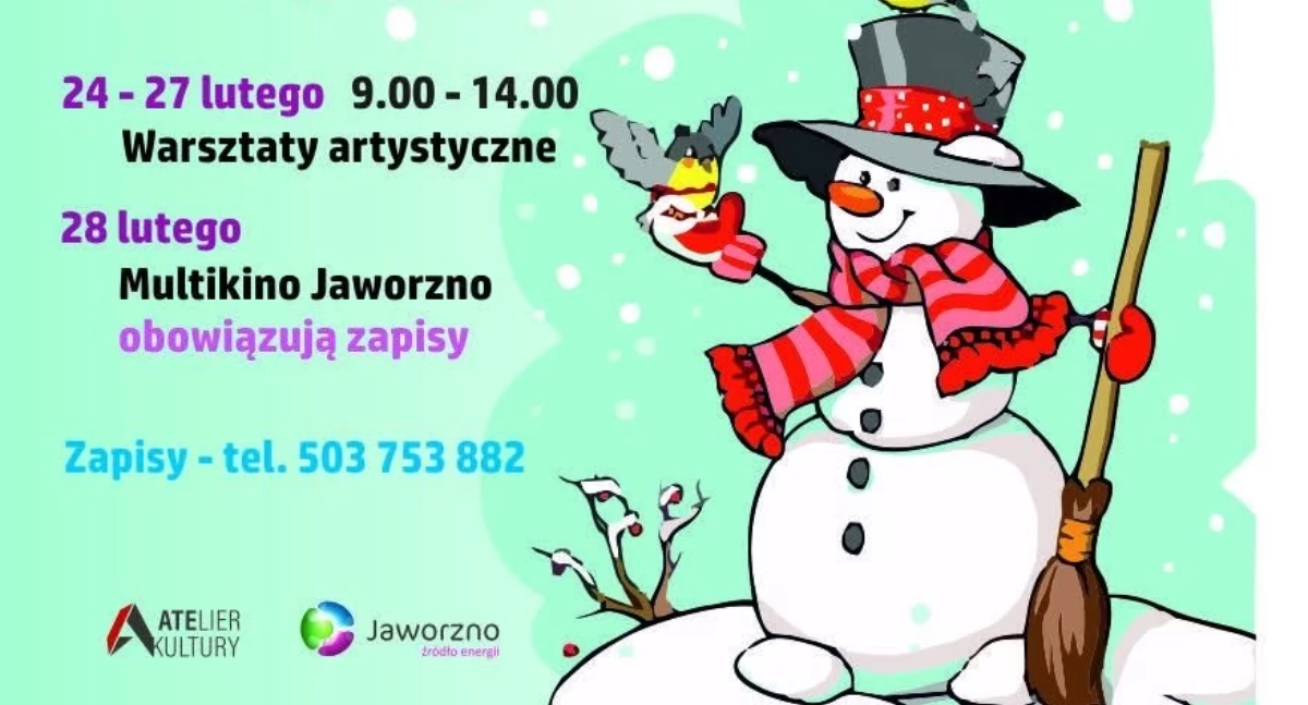 Rozrywka, ATElier Kultury zaprasza ferie zimowe - zdjęcie, fotografia