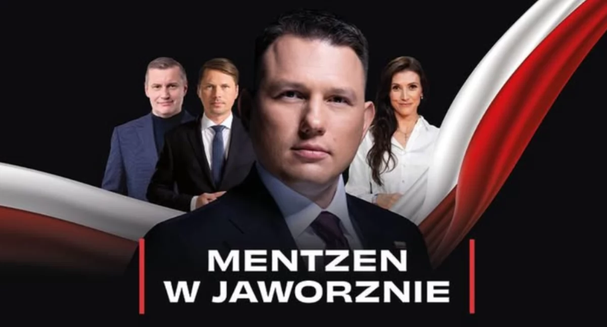 Polityka, Sławomir Mentzen odwiedzi Jaworzno spotkania siedmiu miastach - zdjęcie, fotografia