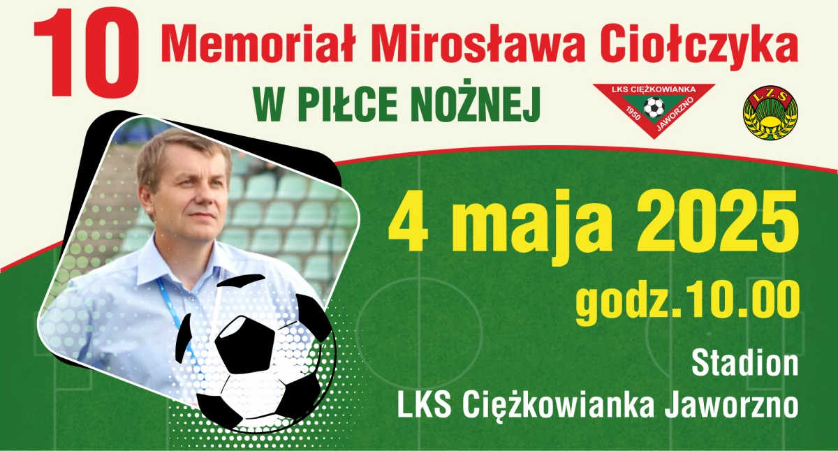Piłka nożna, Zaproszenie Jubileuszowy Memoriał Mirosława Ciołczyka Piłce Nożnej - zdjęcie, fotografia