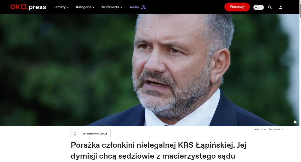 Życie miasta, press Sędziowie Jaworzna przeciwko sędzi Łąpińskiej Poparli dymisję - zdjęcie, fotografia