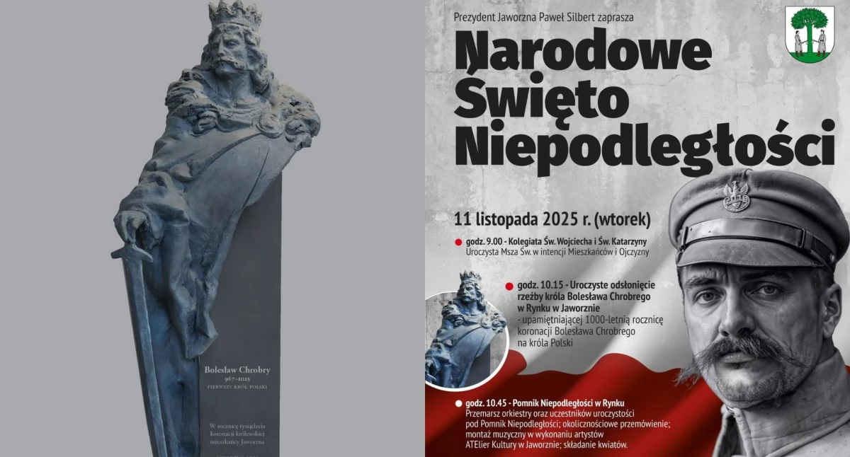 Życie miasta, Odsłonięcie pomnika Bolesława Chrobrego zaproszenie wydarzenie - zdjęcie, fotografia