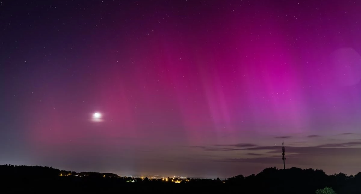 Życie miasta, Zorza polarna Polską wyjątkowe zjawisko naszym niebie - zdjęcie, fotografia
