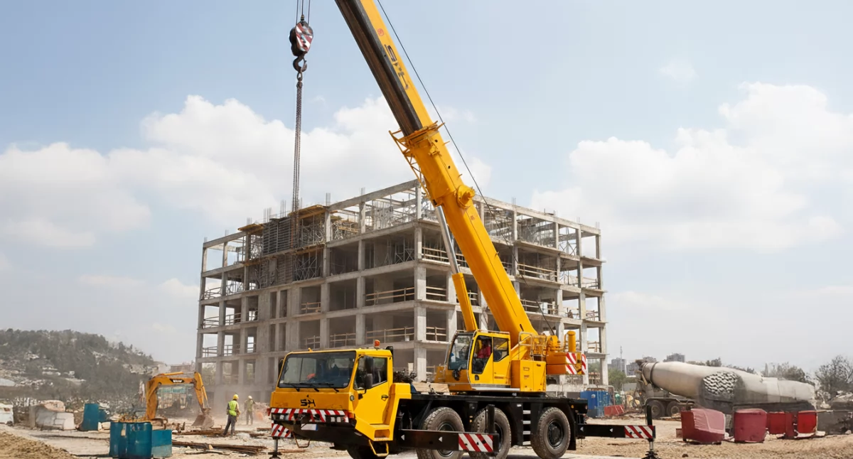 Informator / Materiały zewnętrzne , Usługi dźwigowe Pomorskim Dlaczego wynajem dźwigu często decyduje sukcesie inwestycji - zdjęcie, fotografia