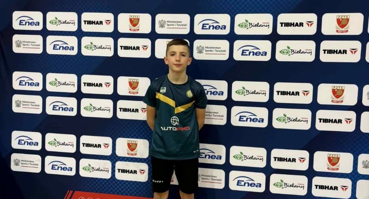 Karol Wiatr na 2. Grand Grand Prix Polski Żaków w tenisie stołowym