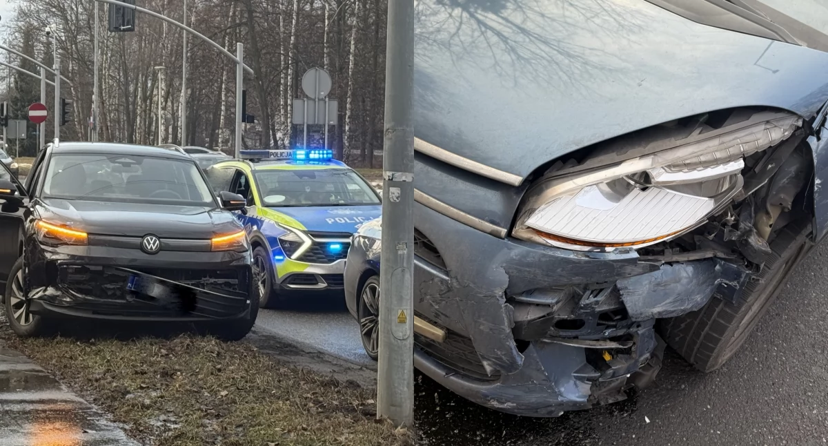 Wypadki drogowe, Kolizja ulicy Grunwaldzkiej - zdjęcie, fotografia