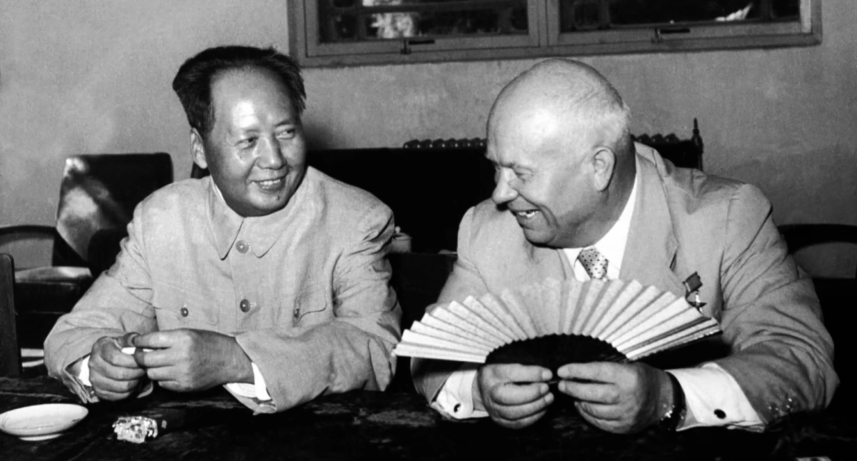 Mao Zedong i Nikita Chruszczow, 1958 r. Foto: Wilipedia