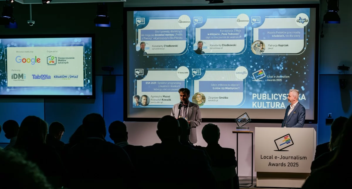 Finał konkursu dziennikarskiego Local e-Journalism Awards 2025. Fot. Piotr Jagniewski