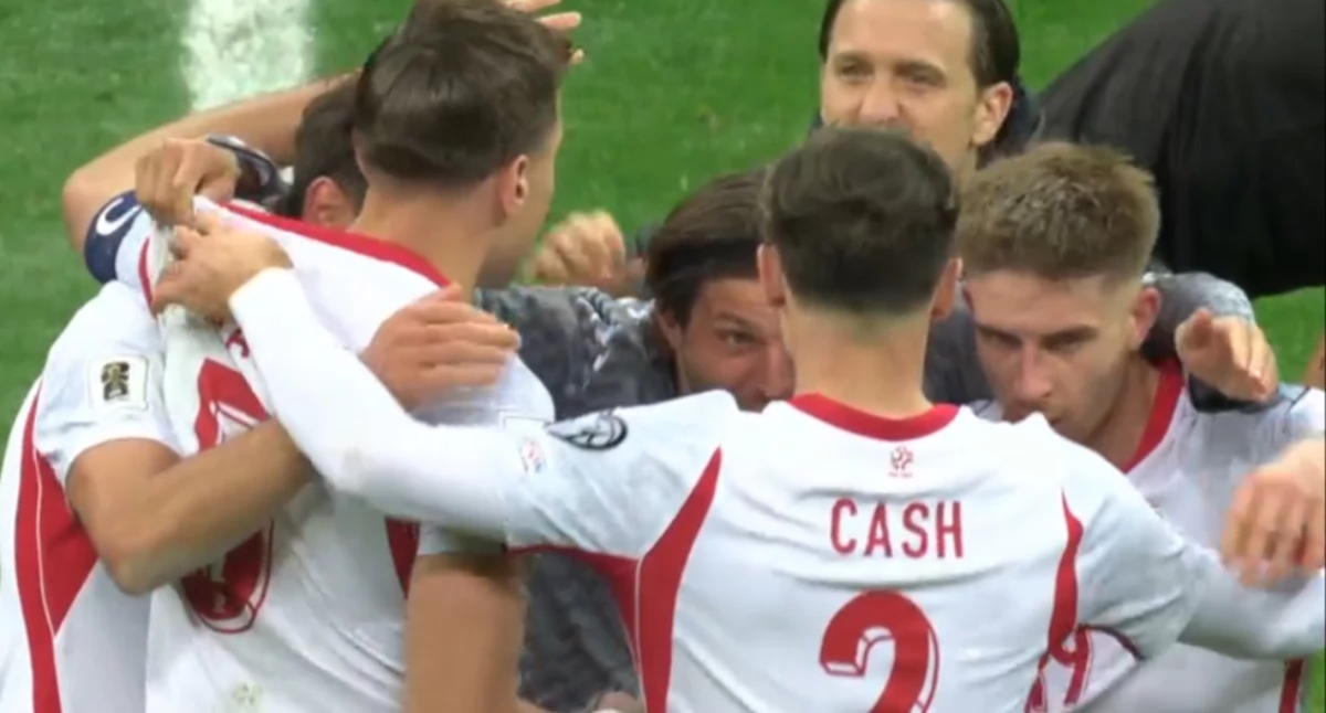 Życie miasta, Polska wygrywa Albanią Biało Czerwoni finale baraży mistrzostwa świata - zdjęcie, fotografia