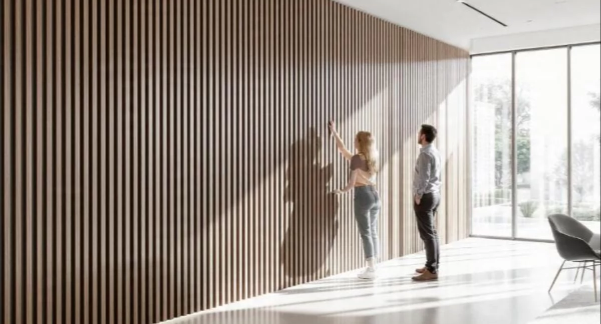 Informator / Materiały zewnętrzne , zrobić ścianę lameli kroku - zdjęcie, fotografia