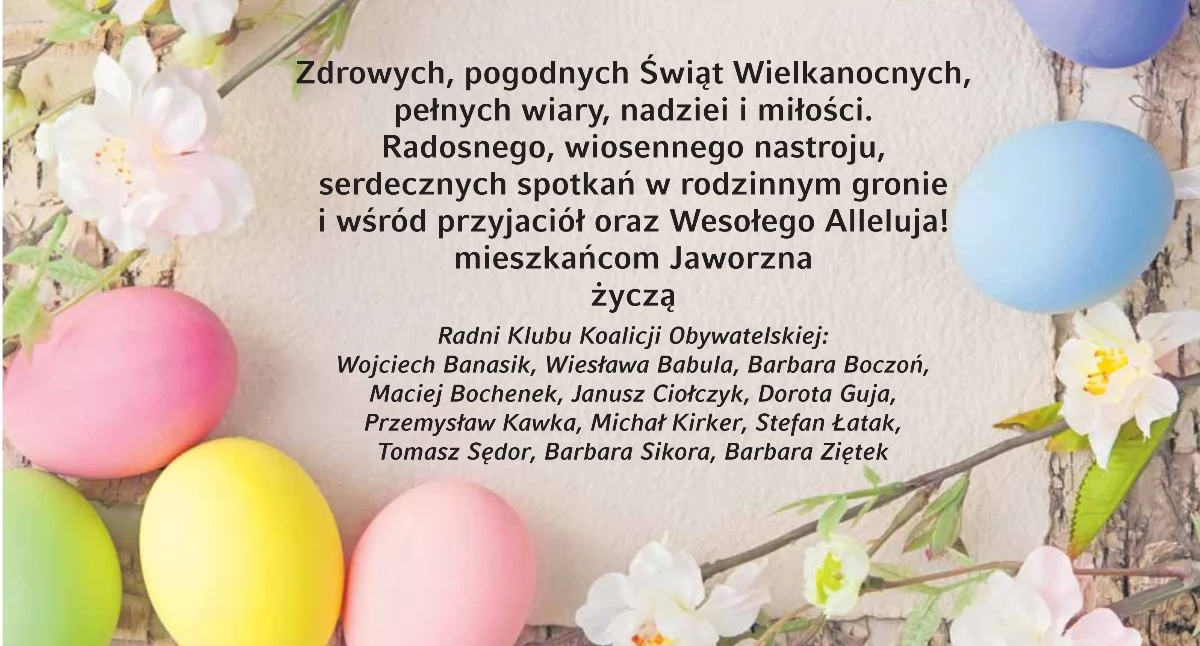Ludzie, Życzenia Wielkanoc Radnych Klubu Koalicji Obywatelskiej - zdjęcie, fotografia