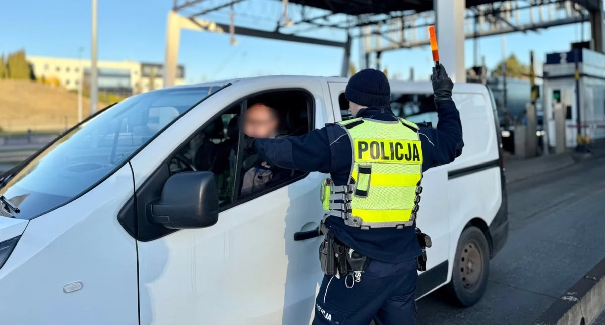 Kontrola trzeźwości na autostradzie. Fot. KMP Mysłowice