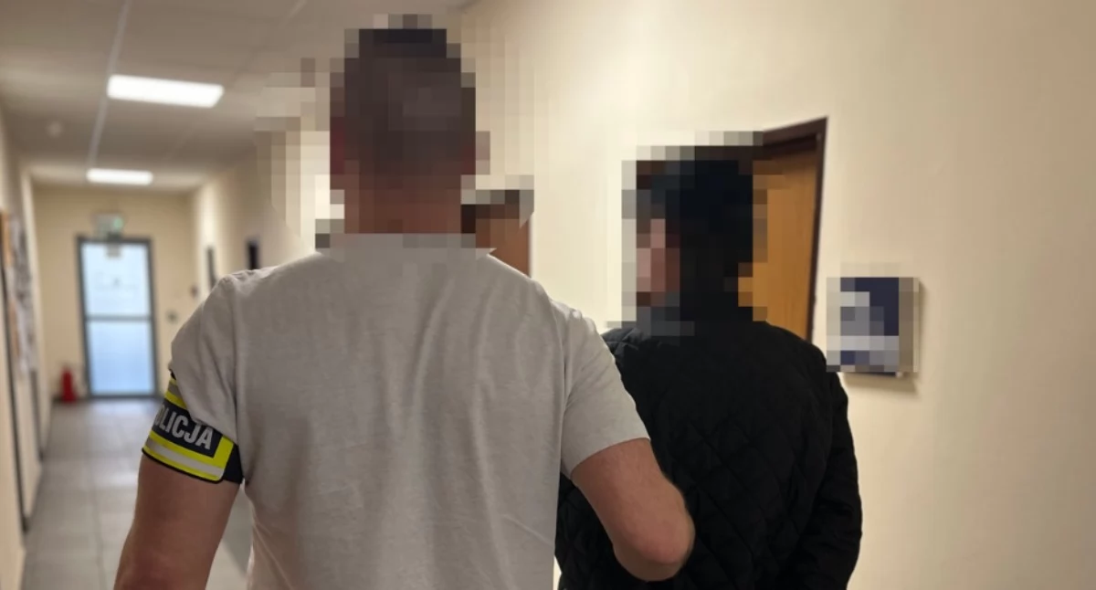 52-latek został zatrzymany za nękanie swojej zony. Fot. KMP Jaworzno