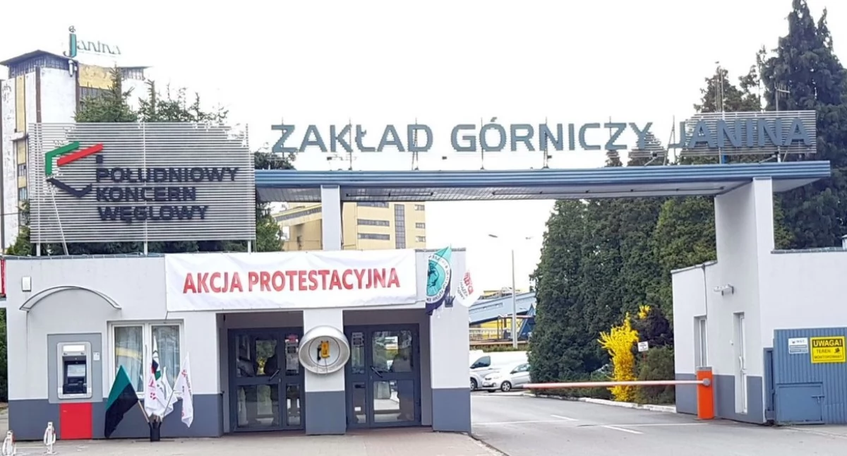 Protest w ZG Janina. Fot. przełom.pl