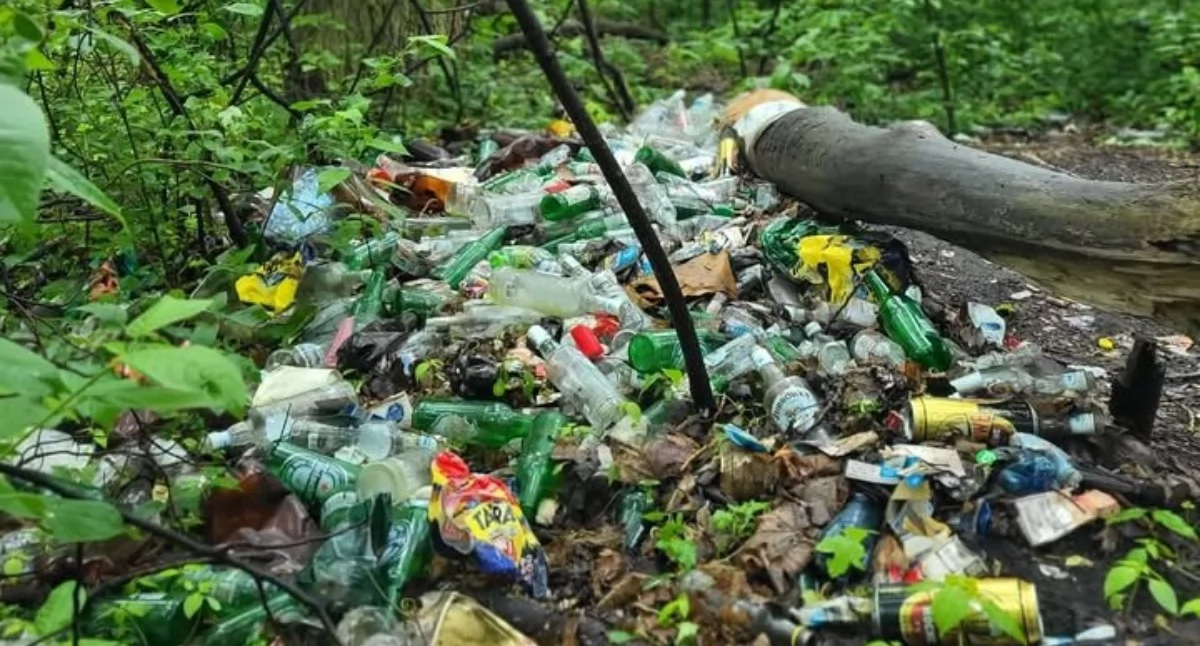 Interwencja, Nielegalne wysypiska śmieci niedaleko rzeki Przemszy - zdjęcie, fotografia