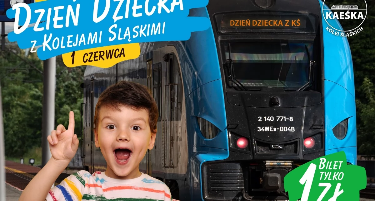 Życie miasta, Dzień Dziecka Kolejami Śląskimi złotówkę - zdjęcie, fotografia