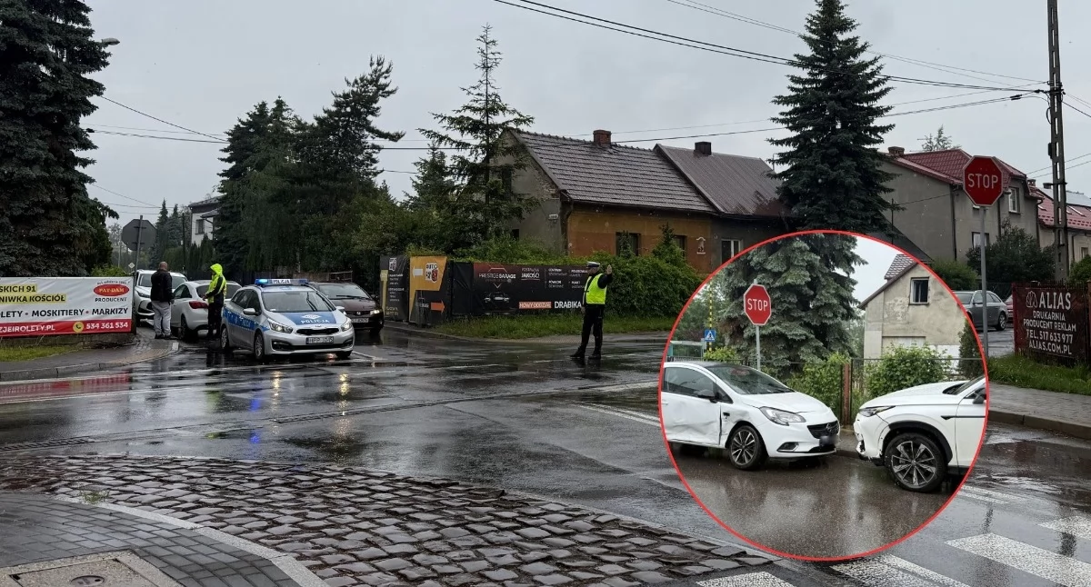 Kolizja na skrzyżowaniu ul. Drabika i św. Wojciecha 