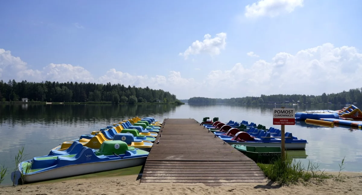 Wypożyczalnia sprzętu wodnego nad Zalewem Sosina w Jaworznie