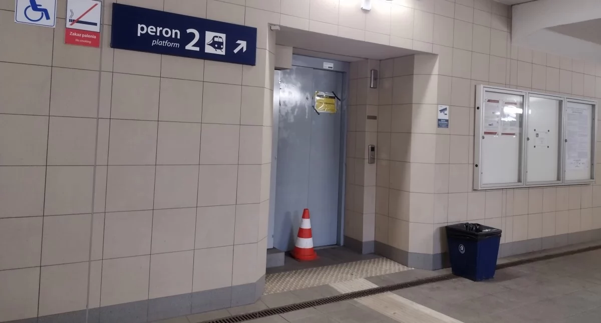 Przez ponad miesiąc nie będą czynne windy na dworcu w Szczakowej. Fot. Patrycja Koprzak