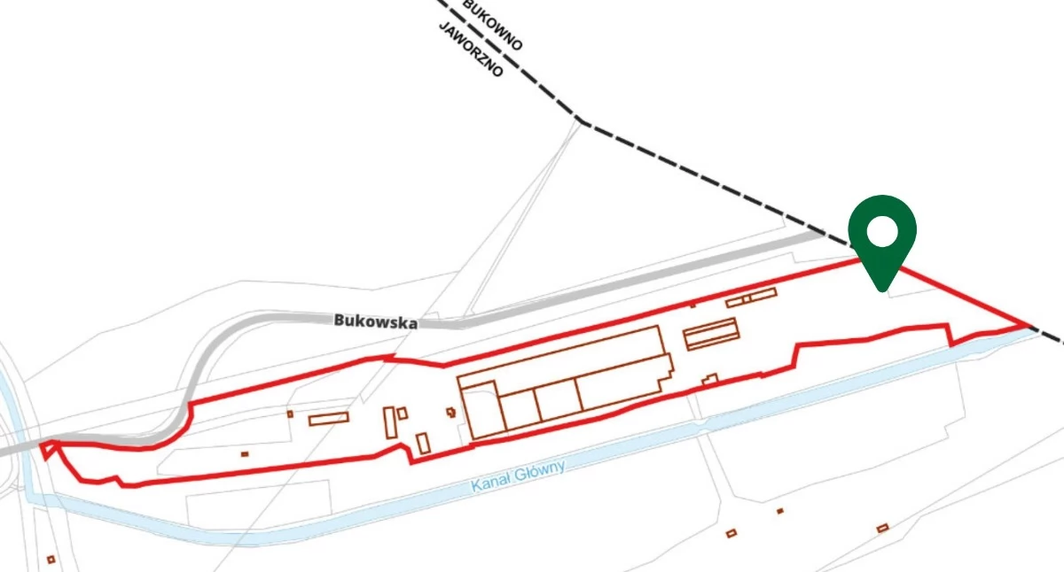 Teren objęty miejscowym planem zagospodarowania przestrzennego w rejonie ul. Bukowskiej