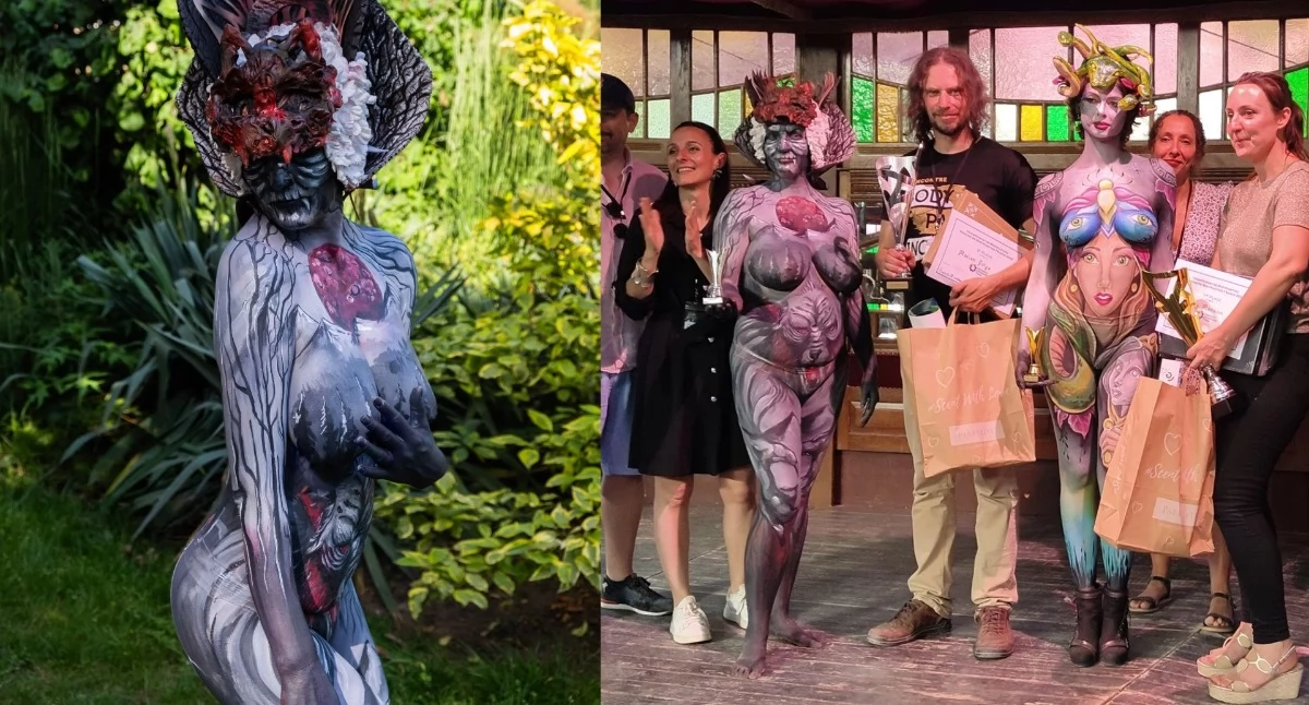 Ludzie, Marian Folga drugi mistrzostwach bodypaintingu Francji Kolejny sukces artysty Jaworzna - zdjęcie, fotografia