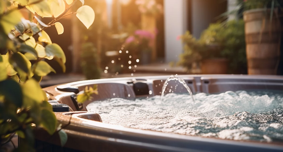 Informator / Materiały zewnętrzne , Ogrodowe wanny Jacuzzi® relaks ogrodzie przez cały - zdjęcie, fotografia