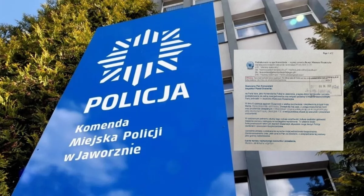 Komunikaty Policja, Listy podziękowaniami policjantów wsparcie podczas interwencji - zdjęcie, fotografia