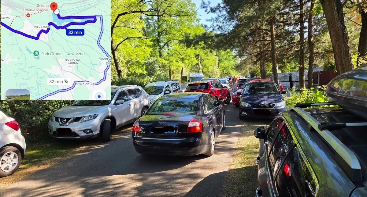 Paraliż drogowy na Pieczyskach. Foto: Czytelnik