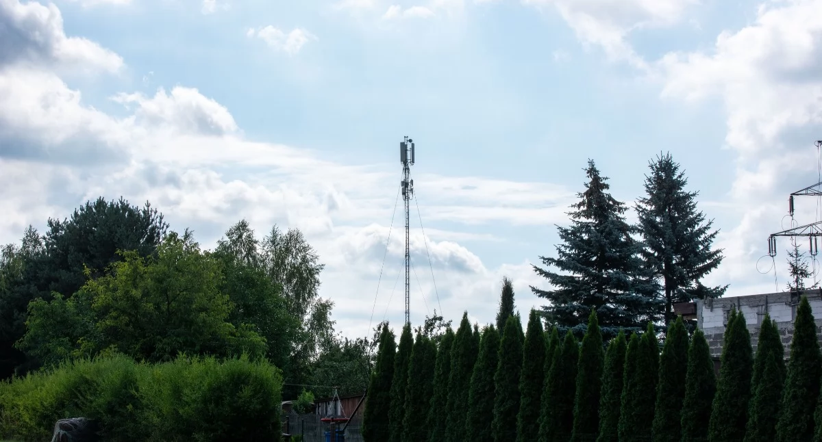 Tymczasowy maszt telefonii komórkowej przy ul. Krakowskiej w Jaworznie
