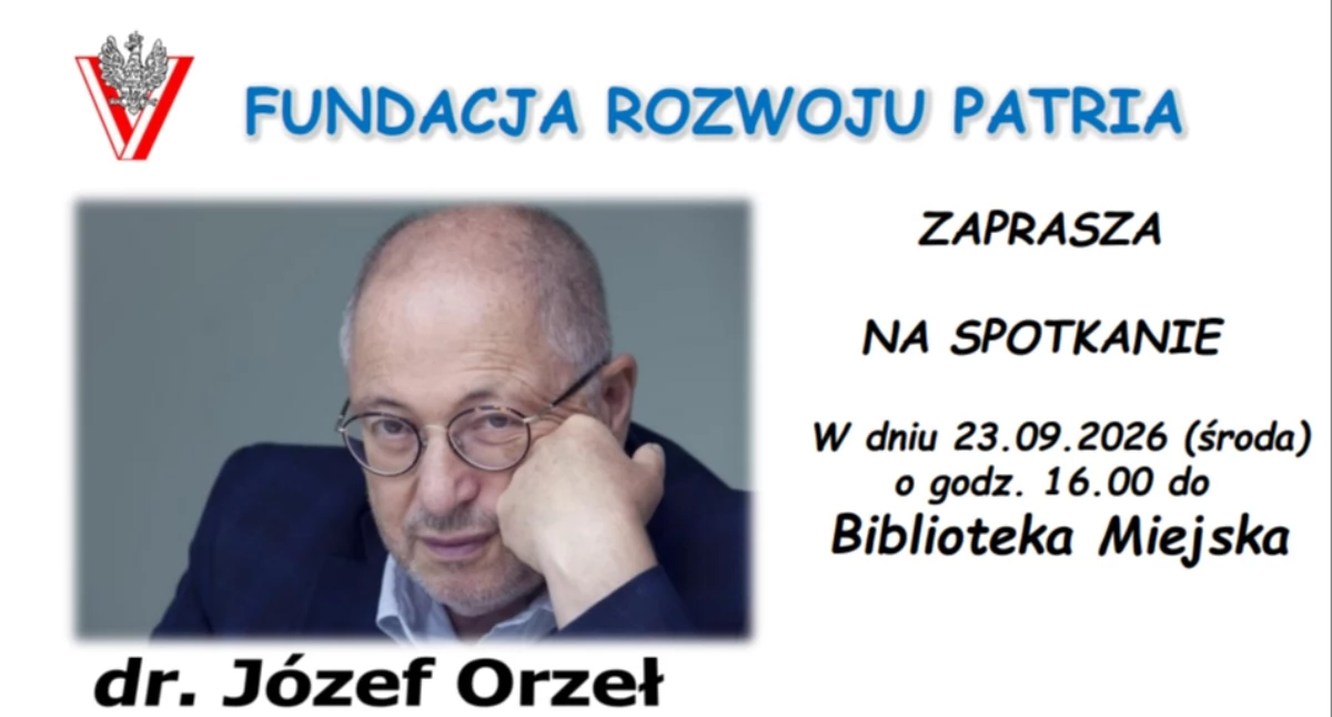 Ludzie, Spotkanie doradcą prezydenta Karola Nawrockiego Jaworznie Józef Orzeł gościem spotkania Bibliotece Miejskiej - zdjęcie, fotografia