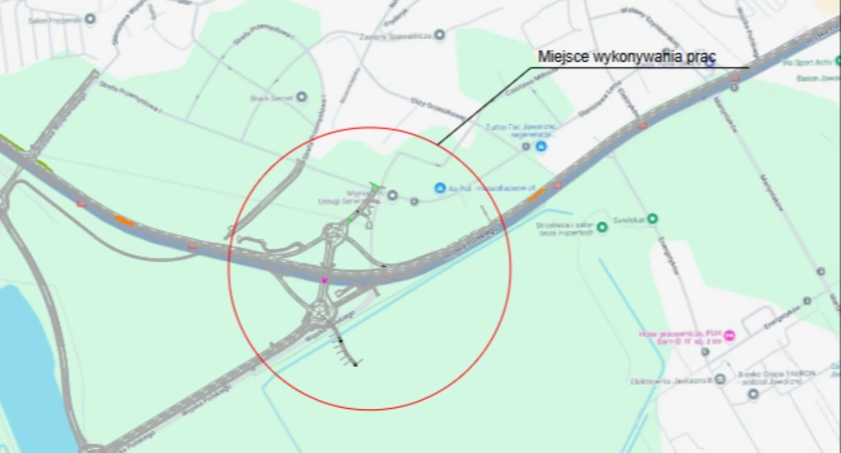 Miejsce prowadzonych prac. Źródło grafiki: UM Jaworzno