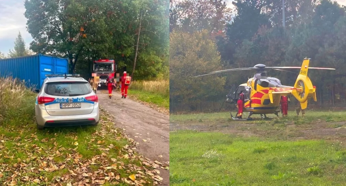 Interwencja służb w Wysokim Brzegu. Fot. Radny Miasta Mysłowice Adrian Panasiuk