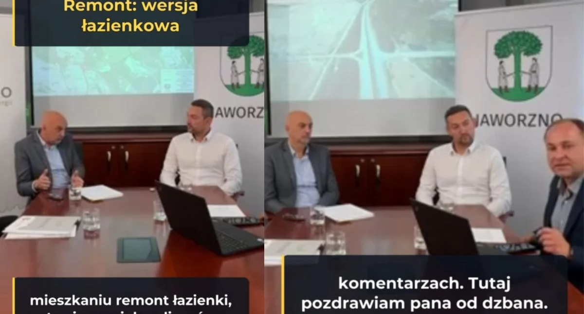 Polityka, Prezydent Jaworzna miał odpowiadać pytania wyszedł długi monolog - zdjęcie, fotografia