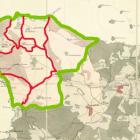 Jaworzno w połowie XIX wieku- wyraźne granice części składowych (gistoria.pl)