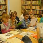 Lekcja biblioteczna, filia Jeleń, wrzesień 2011  