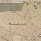 Kopce graniczne we wsi Długoszyn na mapie Katastru Galicyjskiego-połowa XIX wieku