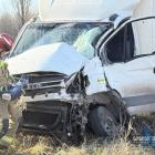 Zderzenie ciężarówki z dostawczakiem