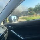 Pożar garażu na ul. Katowickiej. Fot. informacje drogowe Jaworzno i okolice.
