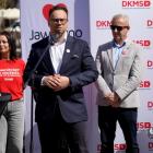 Konferencja na rynku w Jaworznie - promocja akcji rejestracji potencjalnych dawców szpiku